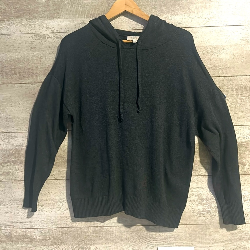 LN Loft Outlet Women’s Hooded Dark Grey Sweater sz. Large